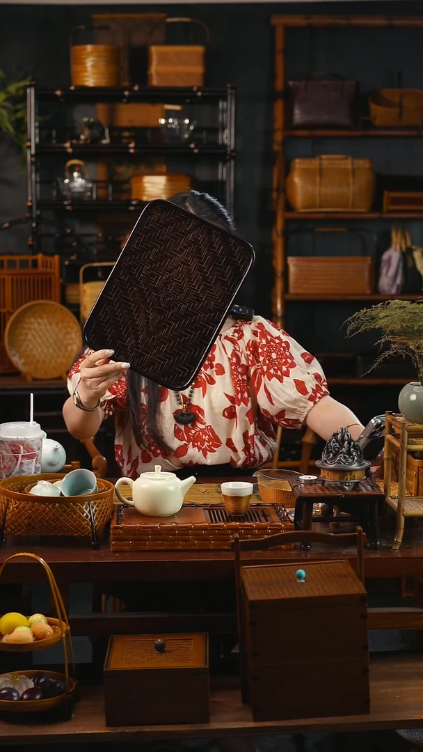 精品深色和韵茶盘