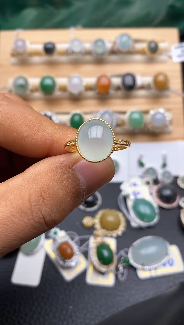 【闪购商品】翡翠戒指银S925镶嵌3339