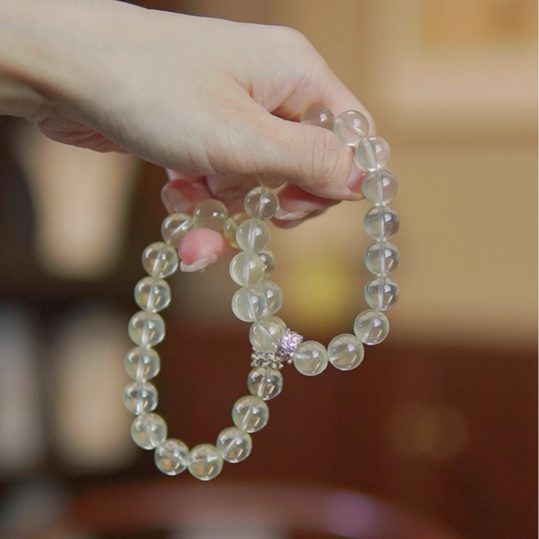 天然透体柠檬黄水晶手串配饰款11mm+