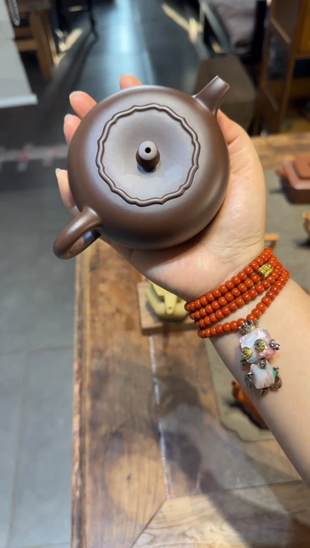 茶壶紫砂广*柿柿如意