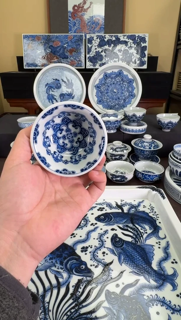 【闪购商品】羿器窑星空宝相压手杯