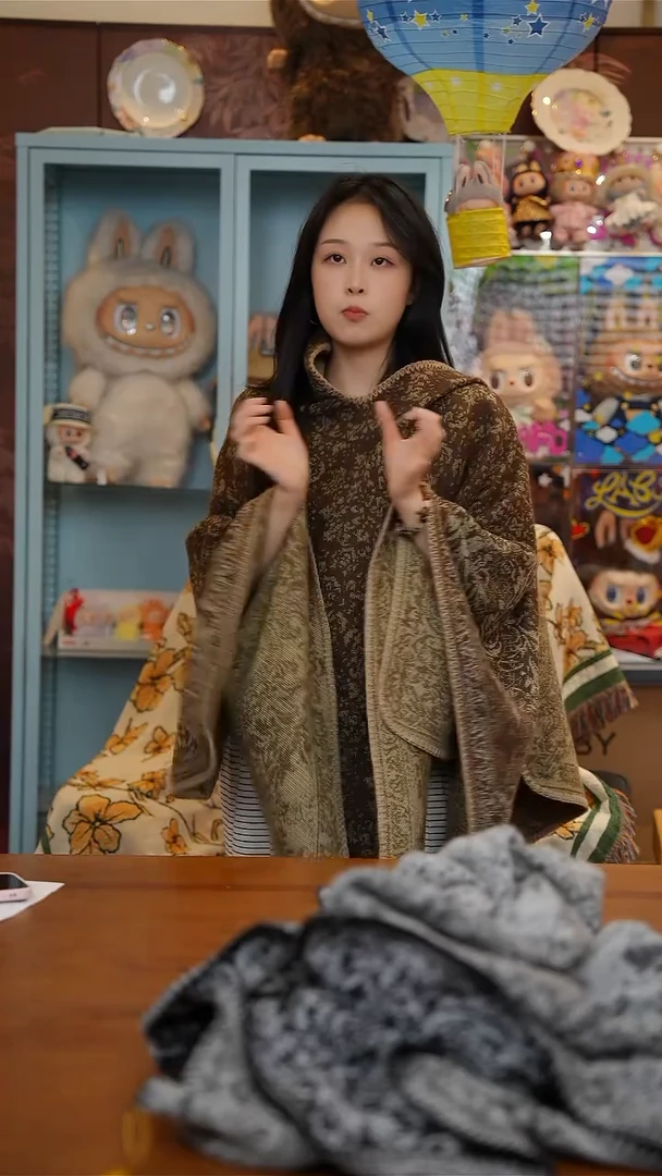 陶54-韩系披肩毯-棕色