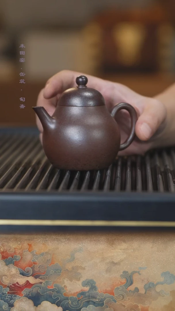 茶壶紫砂胭脂红柴烧梨形天茶星紫泥150cc