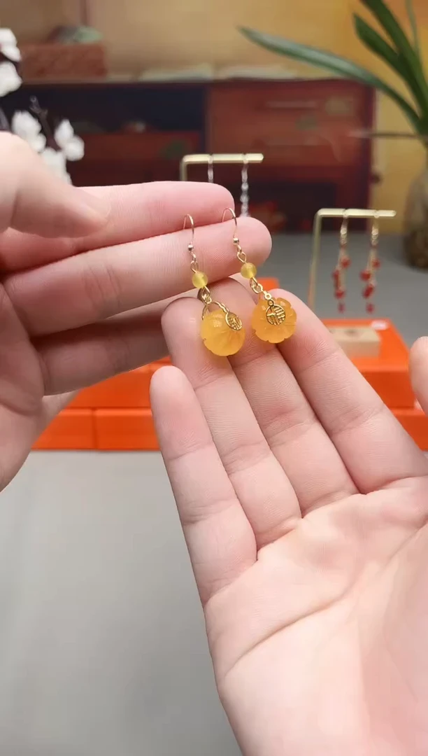 未镶嵌耳钉玛瑙/玉髓228