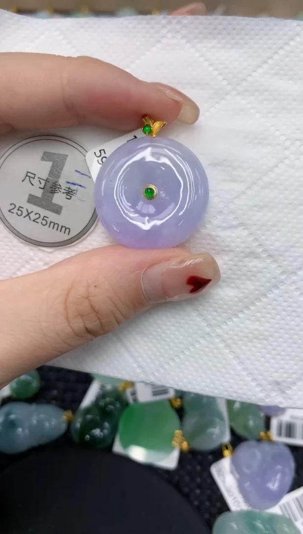 颈饰18K金镶嵌翡翠1111111