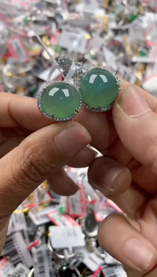 银S925镶嵌戒指翡翠12            3