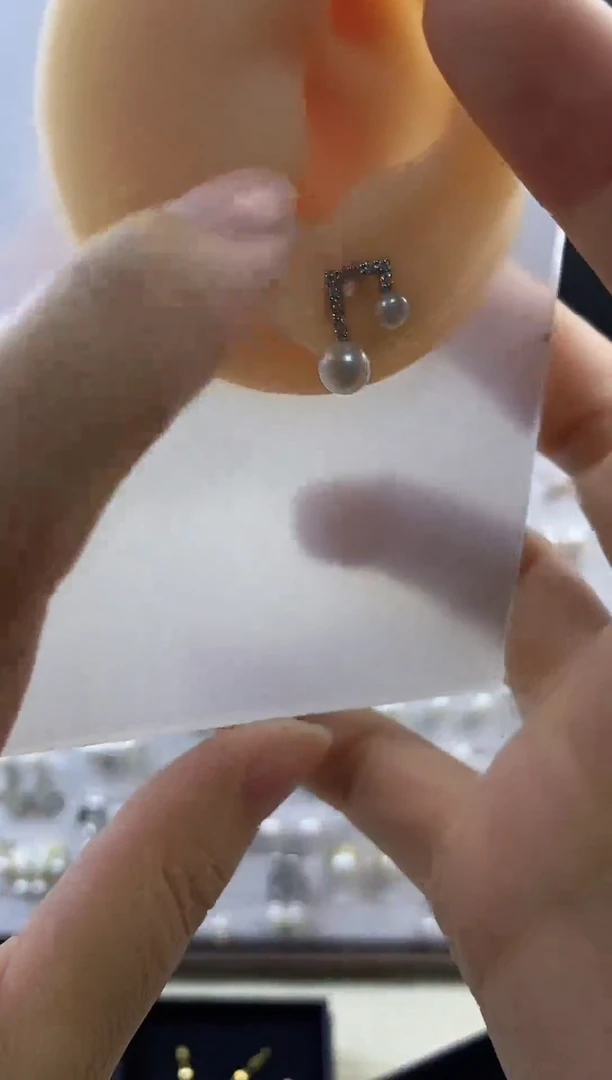 合金耳饰淡水珍珠85