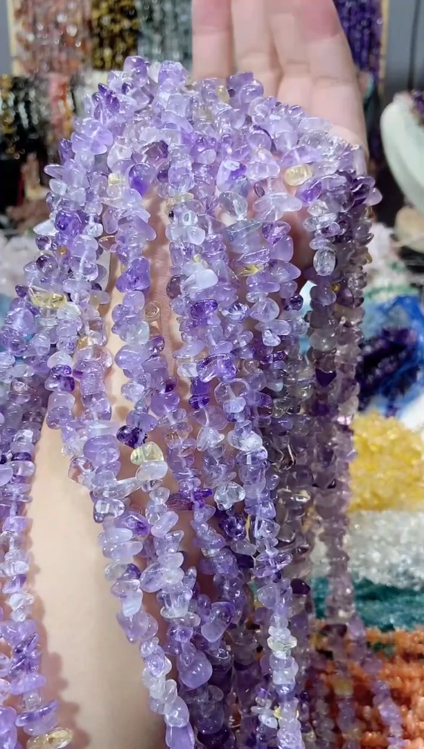 未镶嵌珠宝半成品水晶紫黄晶