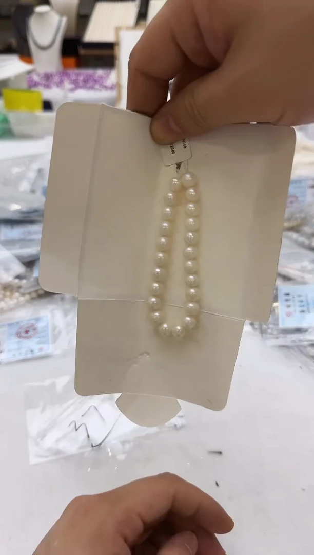 未镶嵌手链淡水珍珠8-9mm 弹力绳-孤品