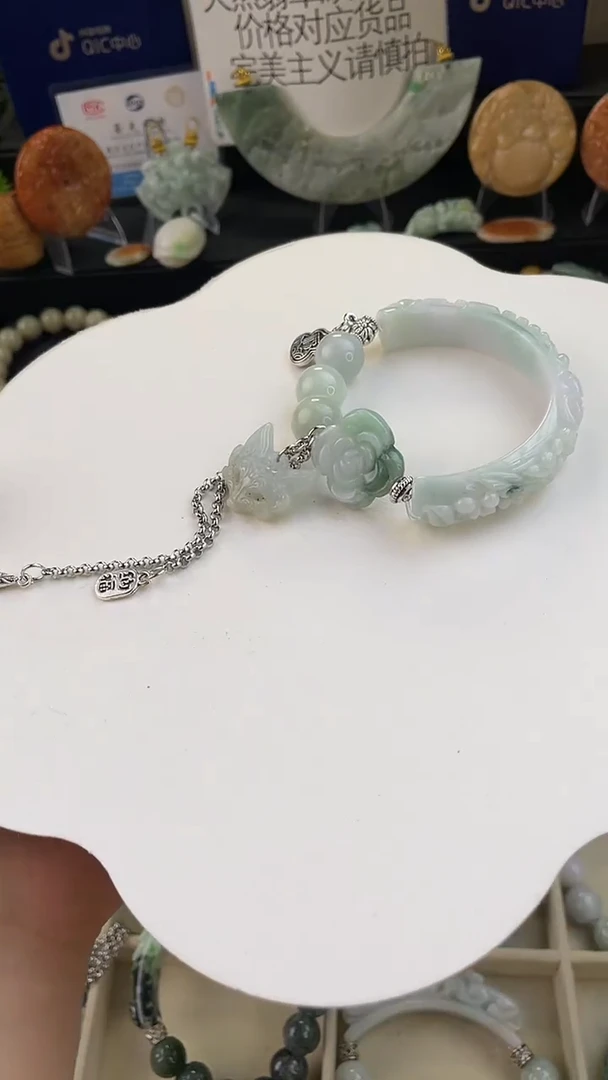 未镶嵌手链翡翠小*手工定制默认微瑕播介绍为准