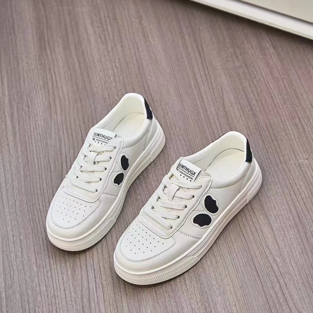 616-52春季新款真皮平底白鞋女秀气经典百搭不挑人