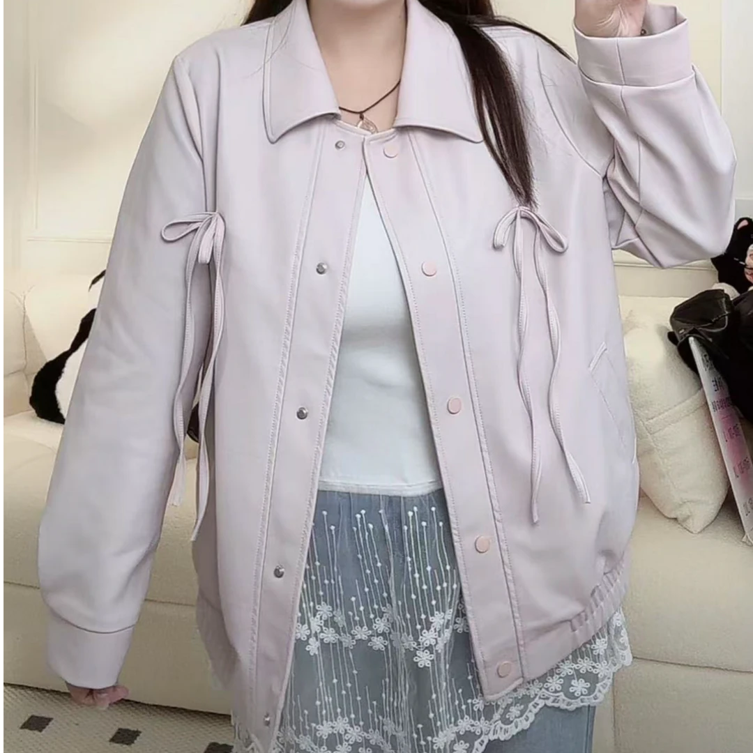 【小巧定制】XQ2363春季新款显瘦百搭皮衣外套