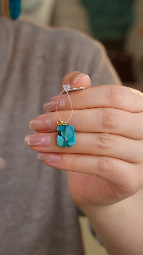 【闪购商品】绿松石吊坠(不含链)18K金镶嵌1