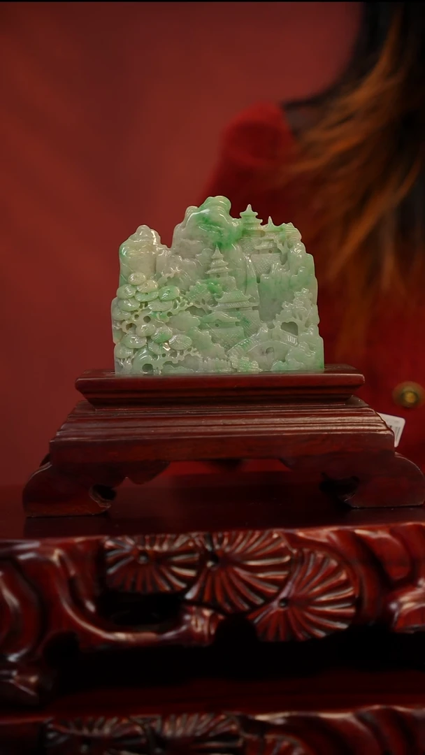未镶嵌摆件翡翠山水