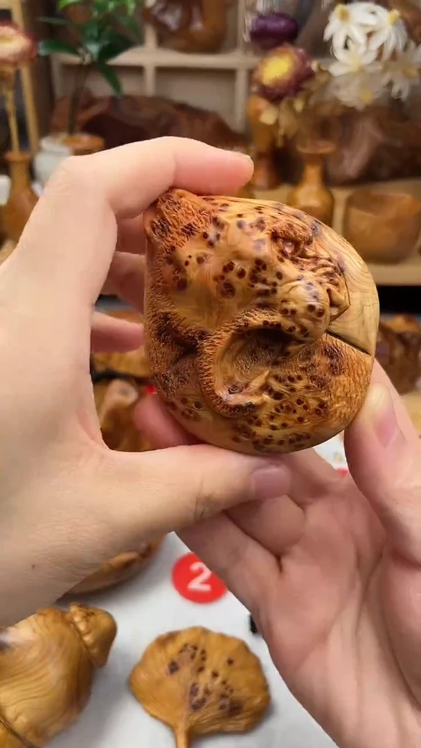 木太行崖柏陈化精品满花豹子头