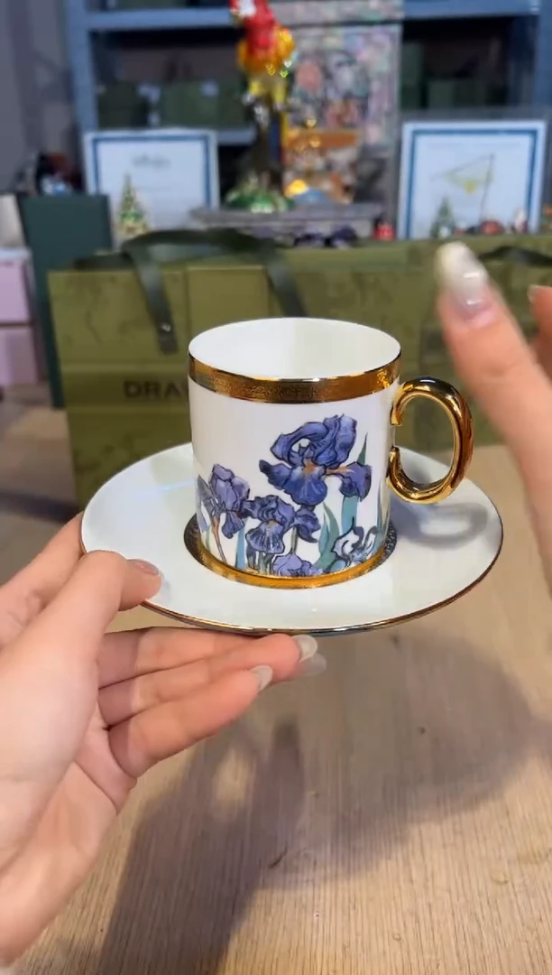 【闪购商品】杯185梵高鸢尾杯碟（高）