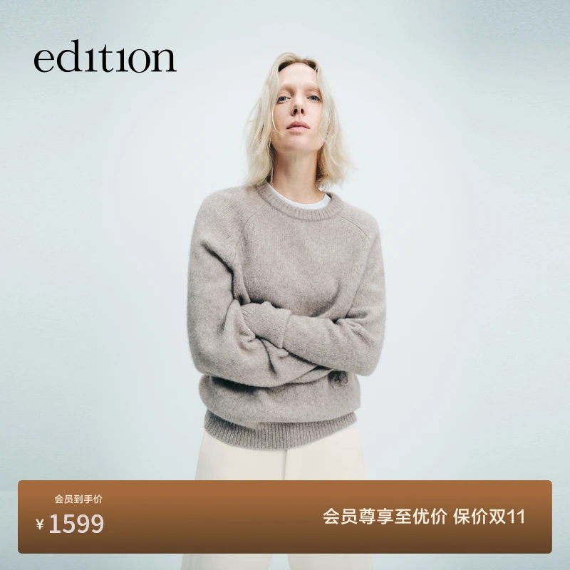 E+轻生活系列edition冬季款绵羊毛牦牛绒毛衣#EBD4SWT008