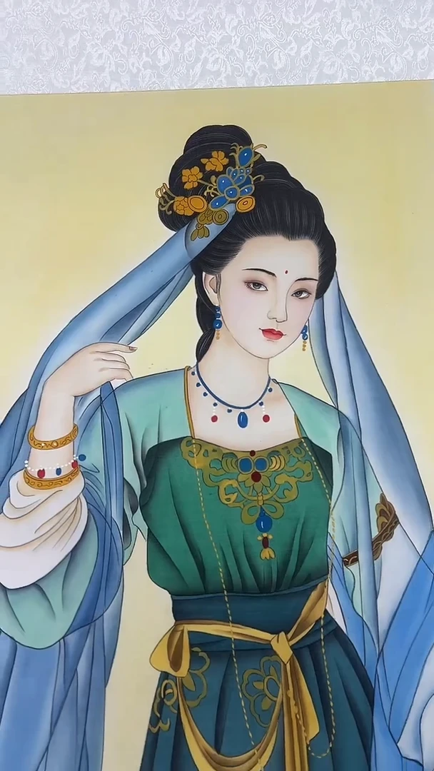 国画王碧梧绘画2.7pc绢本人物卷轴