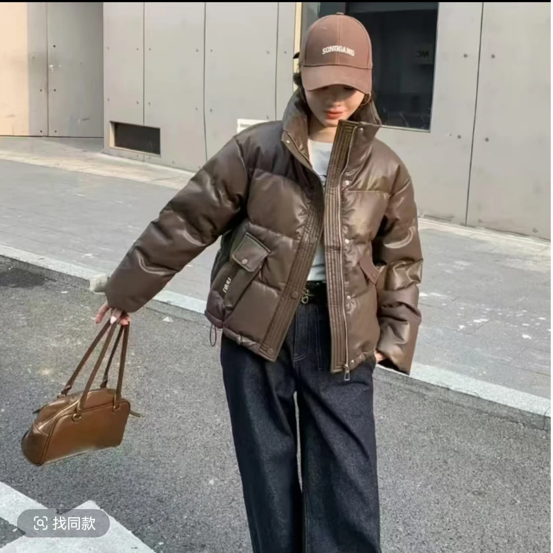 24805#（衣长58）2025冬季新款气质宽松蓬松加厚皮衣嘎嘎保暖服外套