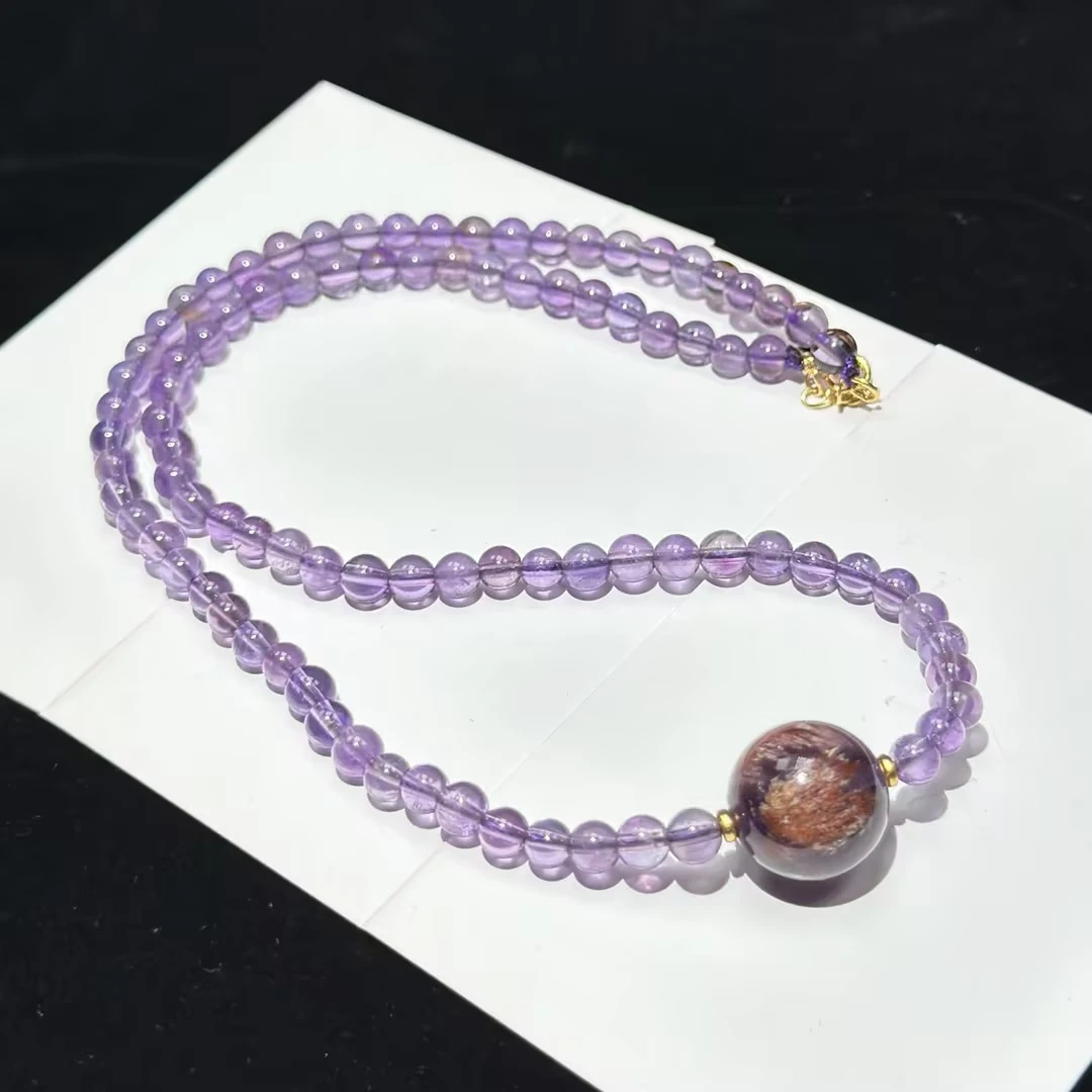 【DL】九紫离火单珠DIY项链-约13*4mm（多样性发其一）