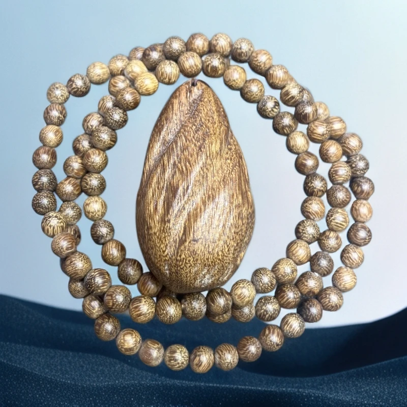 增香沉香木二哥文玩木串A91