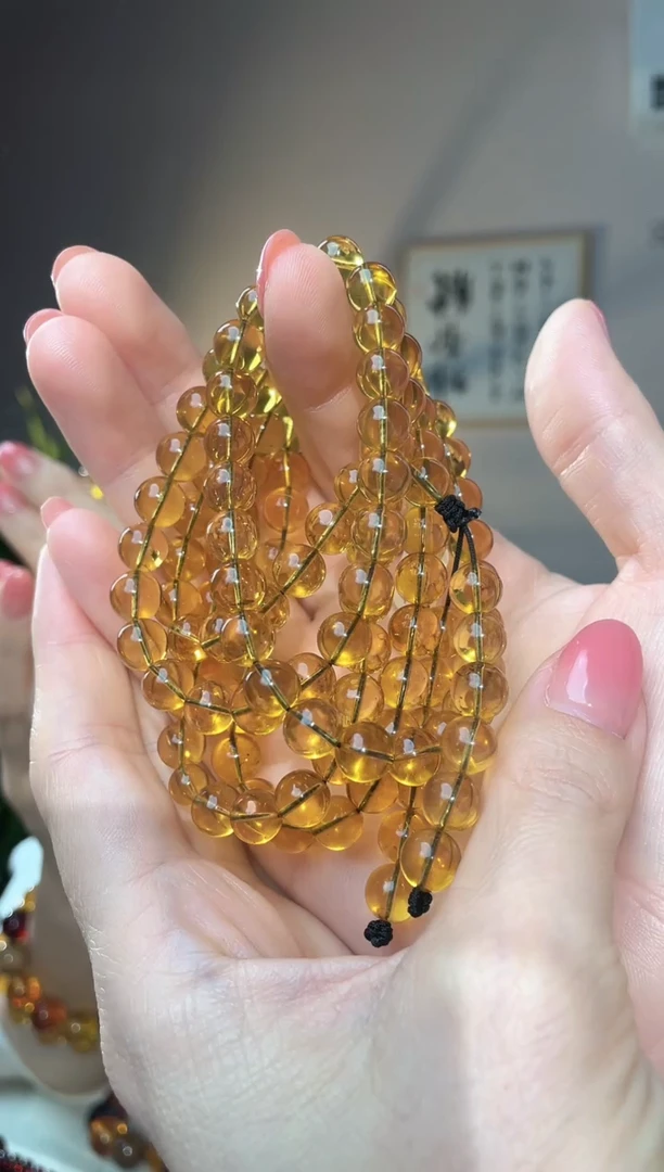 裸石琥珀未镶嵌橙***宝8+108  蓝珀