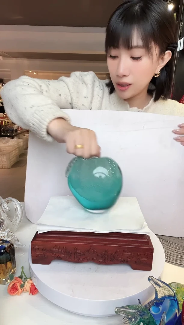 【闪购商品】茶盏琉璃摆件家居摆件