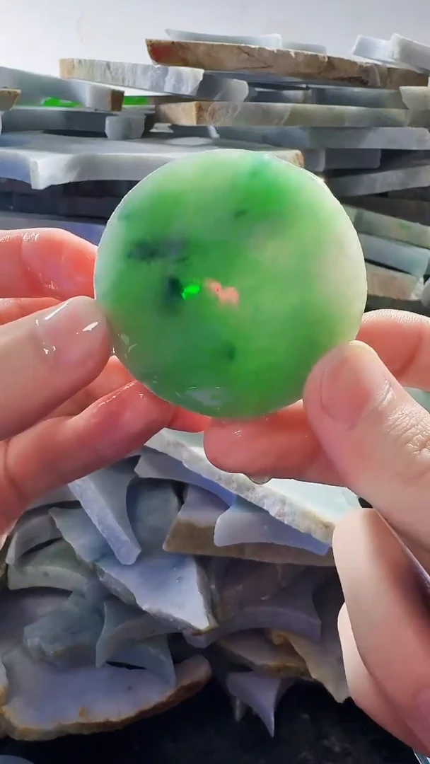 裸石翡翠缅甸翡翠A货文2487