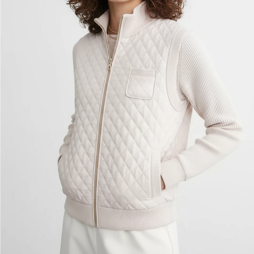 【双双优选】冬季新款可叠穿绵羊毛针织马甲背心66052-BH