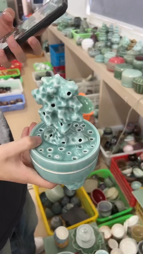 龙泉云间青瓷小米茶器