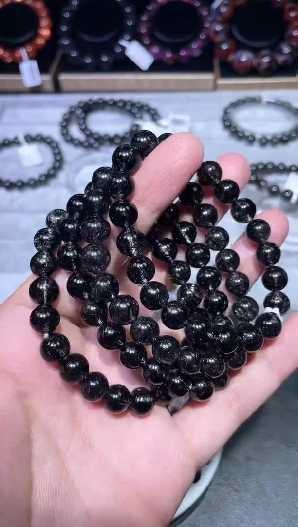 【闪购商品】水晶手链未镶嵌黑发晶单圈A9（多样性发其一）