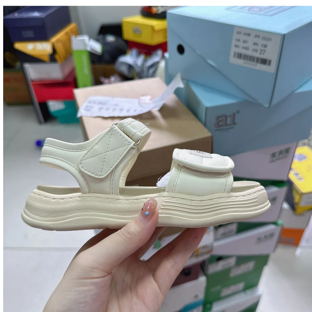 6610高端夏款舒适凉鞋米色（温州童鞋）
