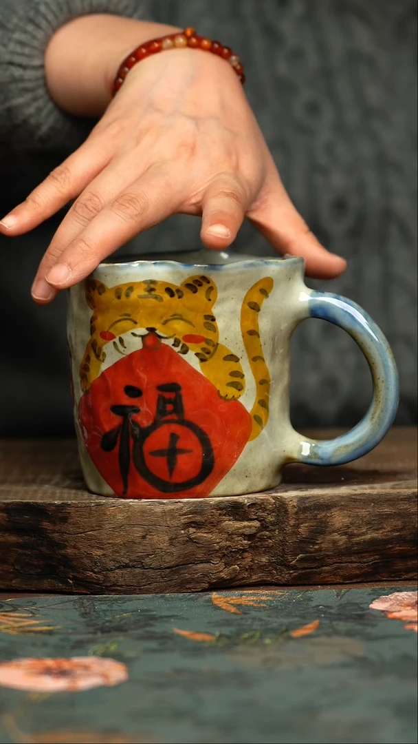 【闪购商品】杯杯手工手绘同款陶器