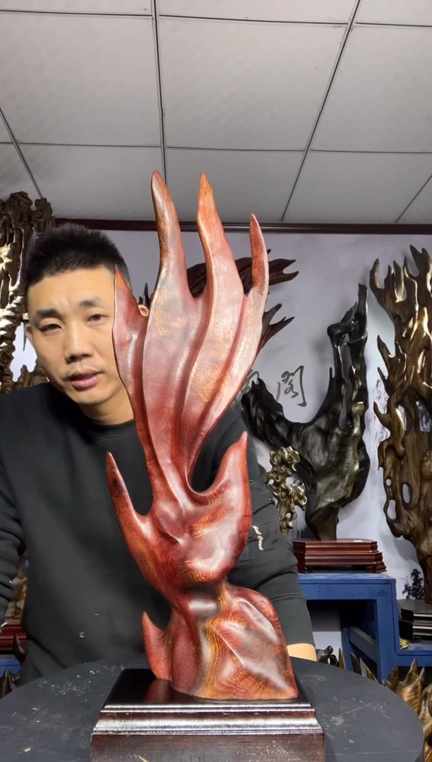 金丝楠木雕款好**羊金丝楠木工艺品摆件