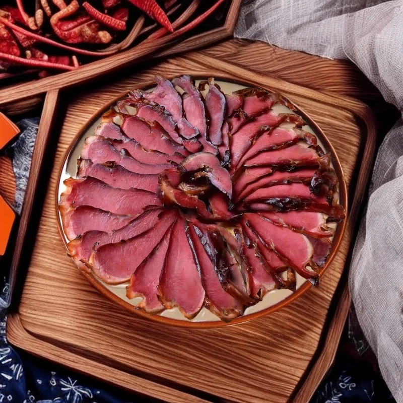 腊猪心 现场称重 柴火烟熏腊猪心