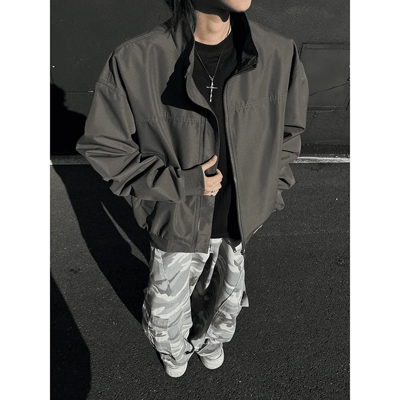 美式三防飞行员教练夹克秋冬硬汉cleanfit短款立领工装冲锋衣外套