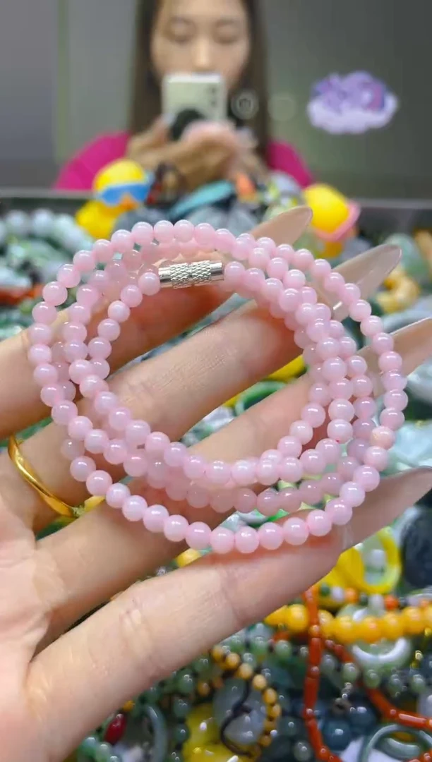 翡翠未镶嵌颈饰4MM/M/翡翠A货，一件也是批发价