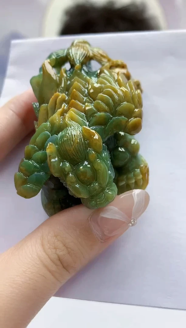 定制翡翠未镶嵌4688jw-毛货手把件159赠珠链
