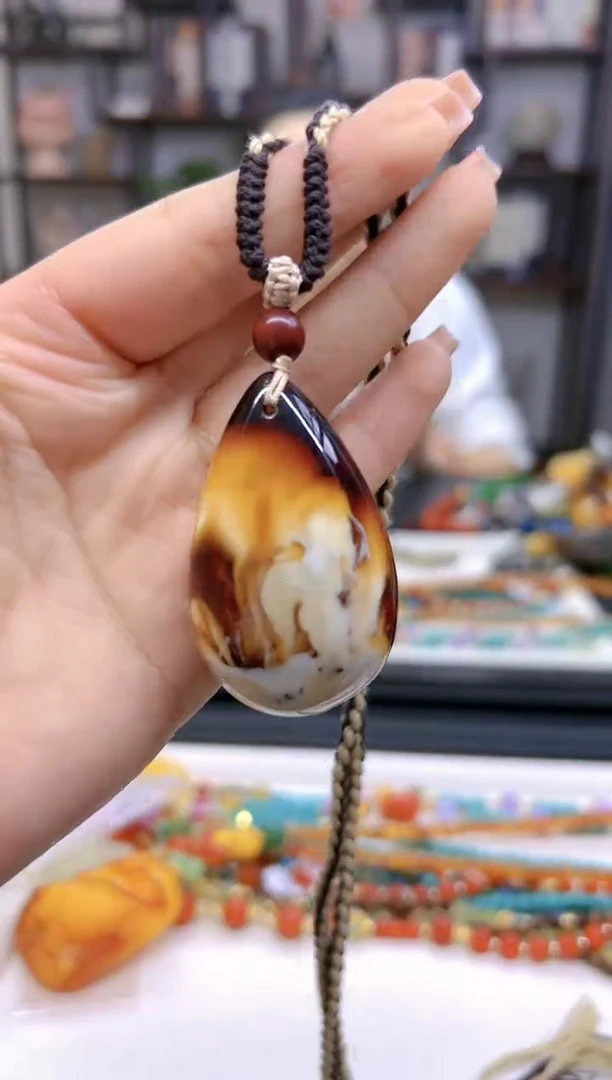 【闪购商品】琥珀（根珀）毛衣链未镶嵌M482