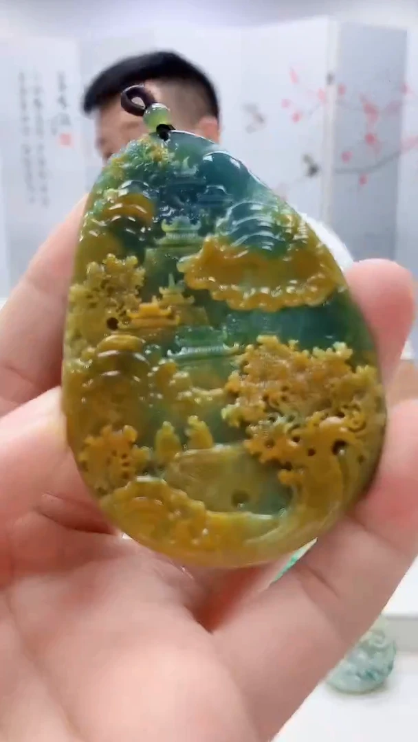 定制翡翠未镶嵌4812bb-毛货挂件34