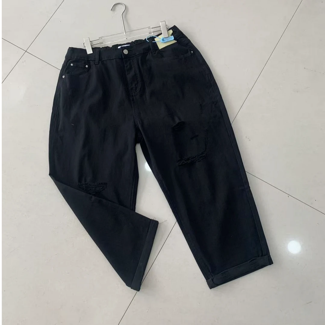 二姐家009流68913新款夏季百搭黑色九分裤