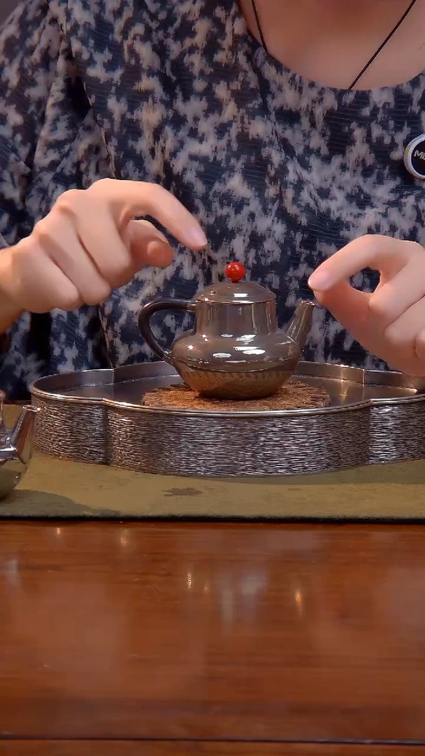 大千手作 秋野 紫皮 足银 泡壶