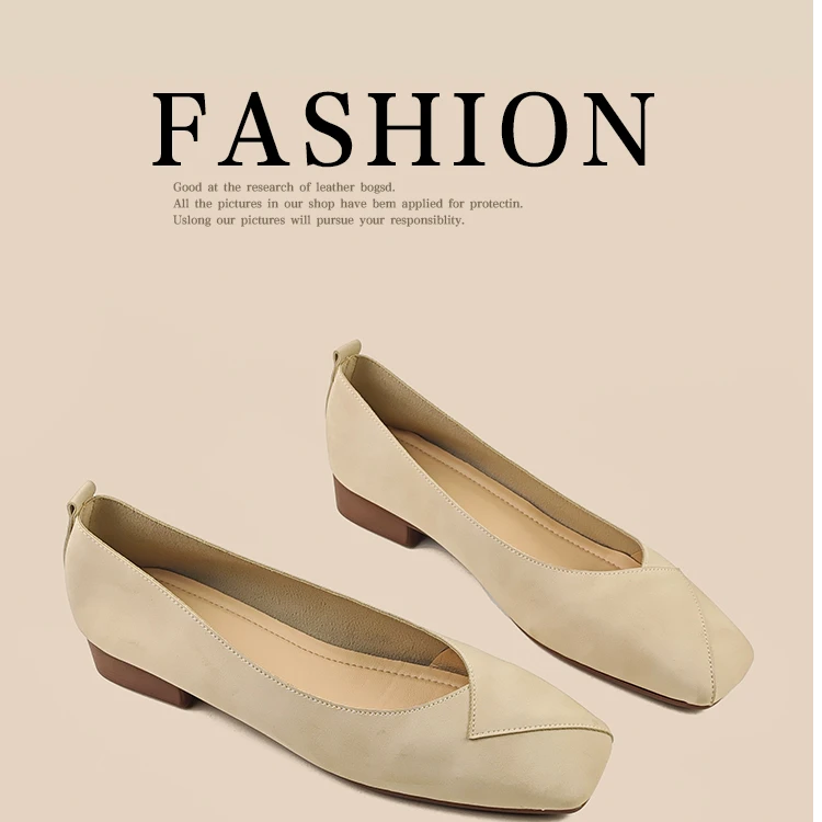 馨奈真皮版单鞋法式晚晚温柔奶奶女鞋子时尚百搭豆豆瓢鞋H628-1