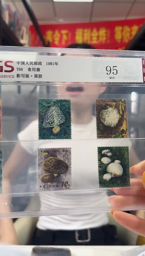 T66 食用菌 套票 邮票 RCGS评级 原胶