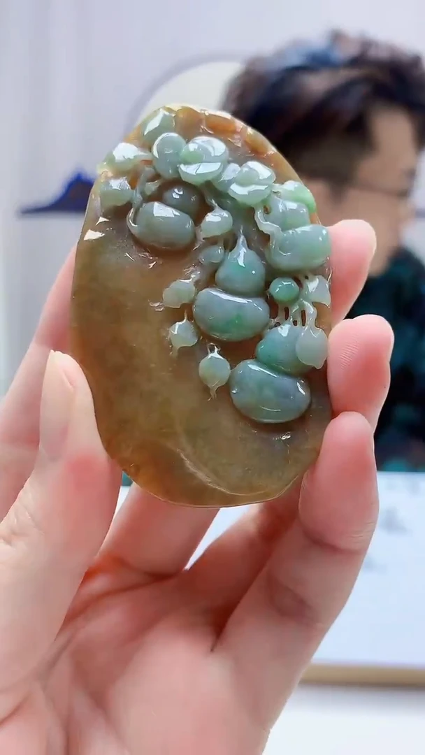 未镶嵌定制翡翠5159zm-毛货挂件23葫芦