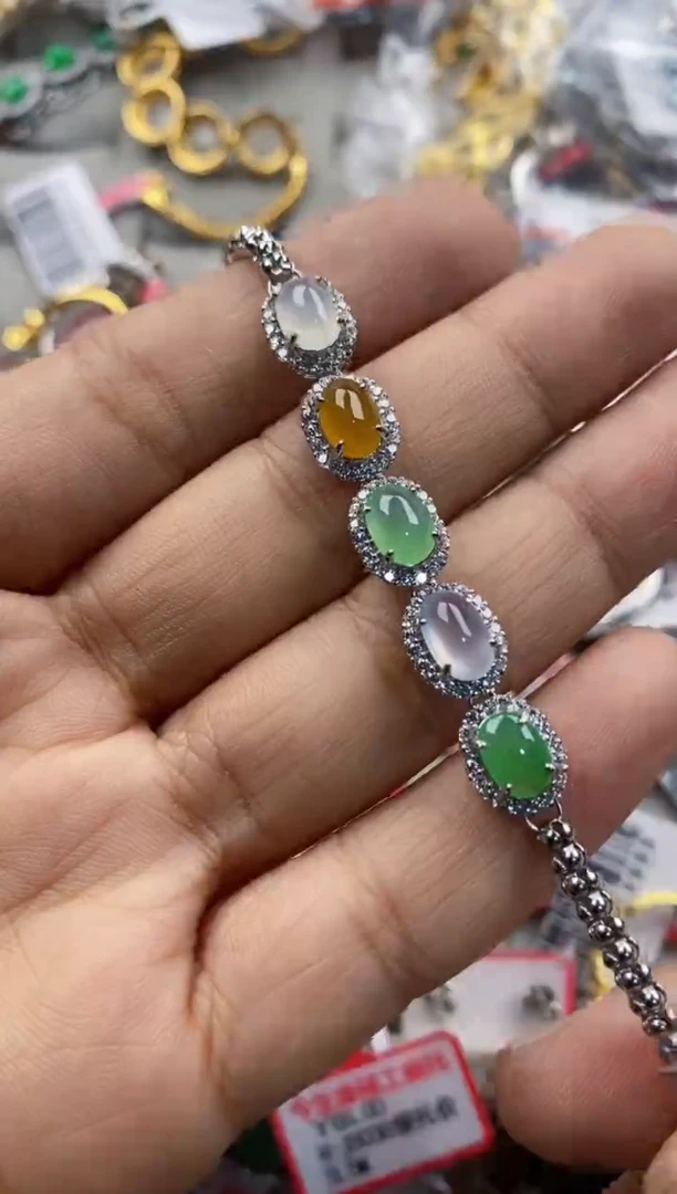 银S925镶嵌戒指翡翠333              7