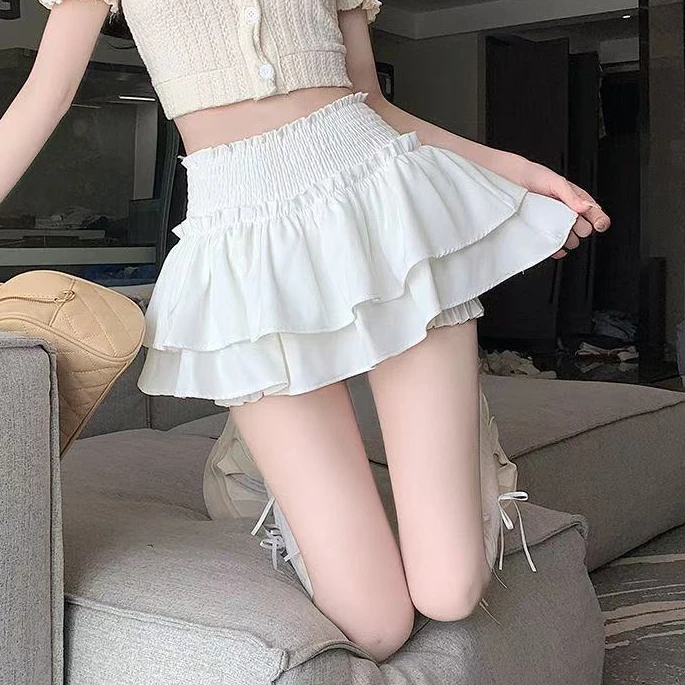 木耳边蛋糕半身裙