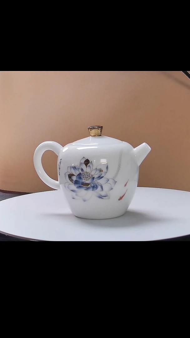 一味*羊脂玉瓷茶壶