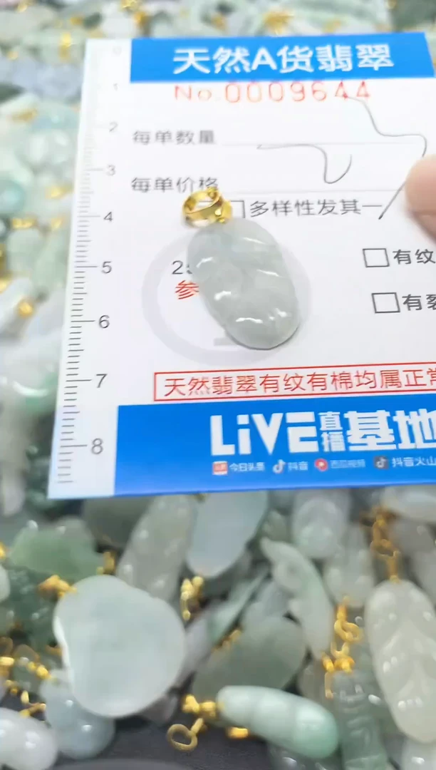 颈饰未镶嵌翡翠净货挂件-9644