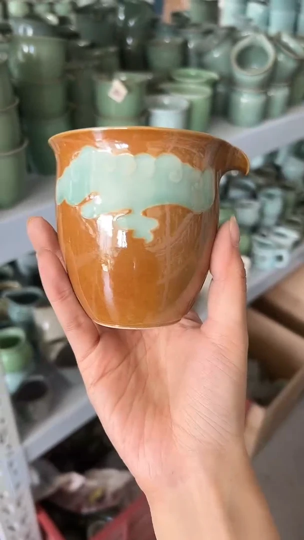 龙泉云间青瓷小米茶器